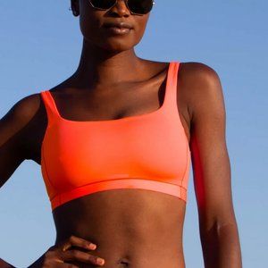 NWOT Left on Friday Top Shelf Bikini Top in Aperol, Small